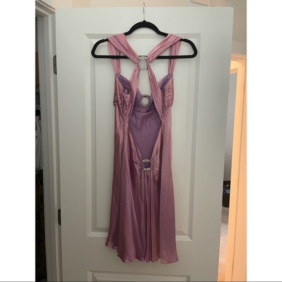 Blush with purple undertone mini dress size 8/10 - Picture 4 of 6
